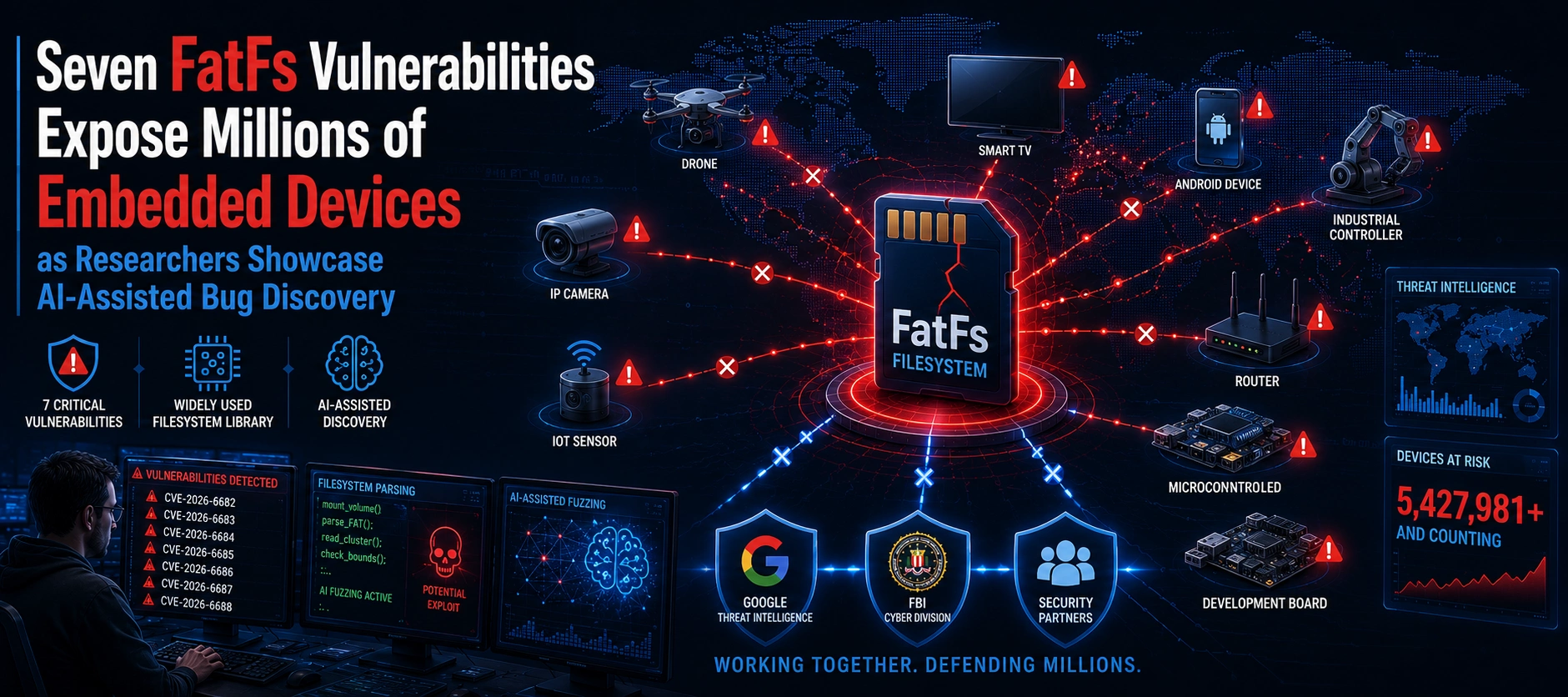 Seven FatFs Vulnerabilities Expose Millions of Embedded Devices as Researchers Showcase AI-Assisted Bug Discovery