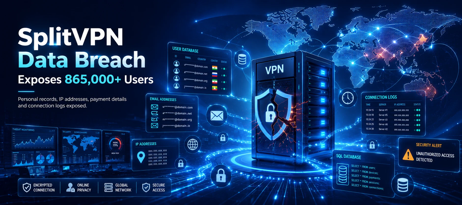 SplitVPN Data Breach Exposes 865,000 Users, Raising Questions Over VPN No-Logs Claims
