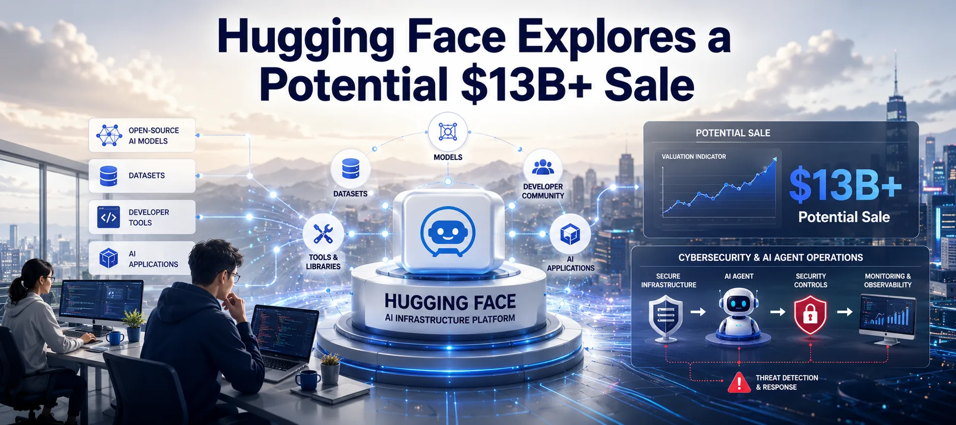Hugging Face Explores Potential Sale Valued at $13 Billion or More