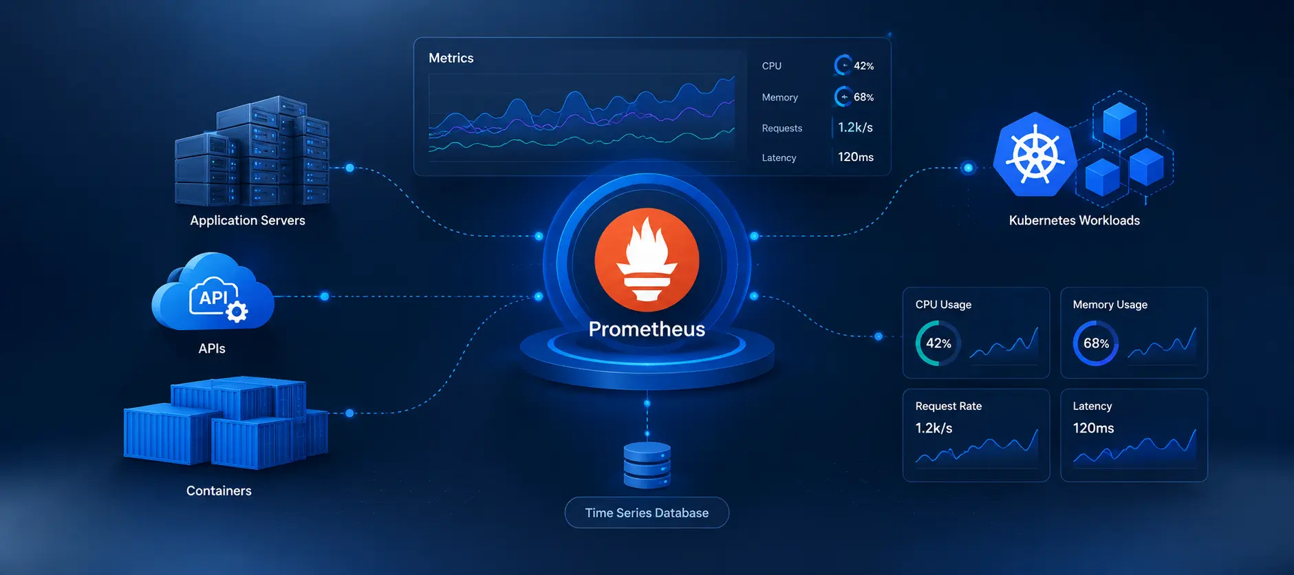 Prometheus Monitoring: A Complete Beginner’s Guide to Metrics, PromQL, Alerting and Application Monitoring