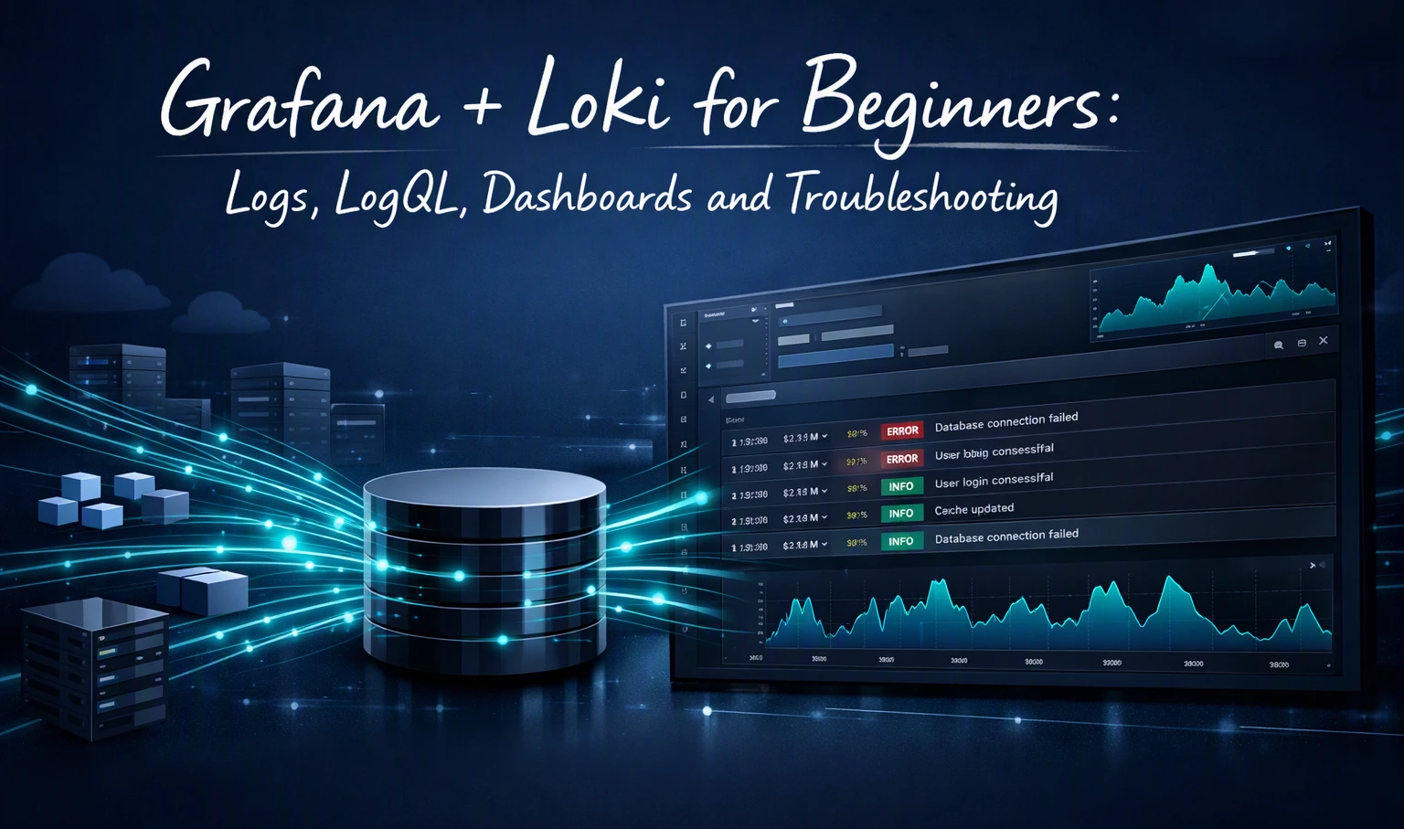 Grafana + Loki for Beginners: A Complete Guide to Logs, LogQL, Dashboards and Troubleshooting