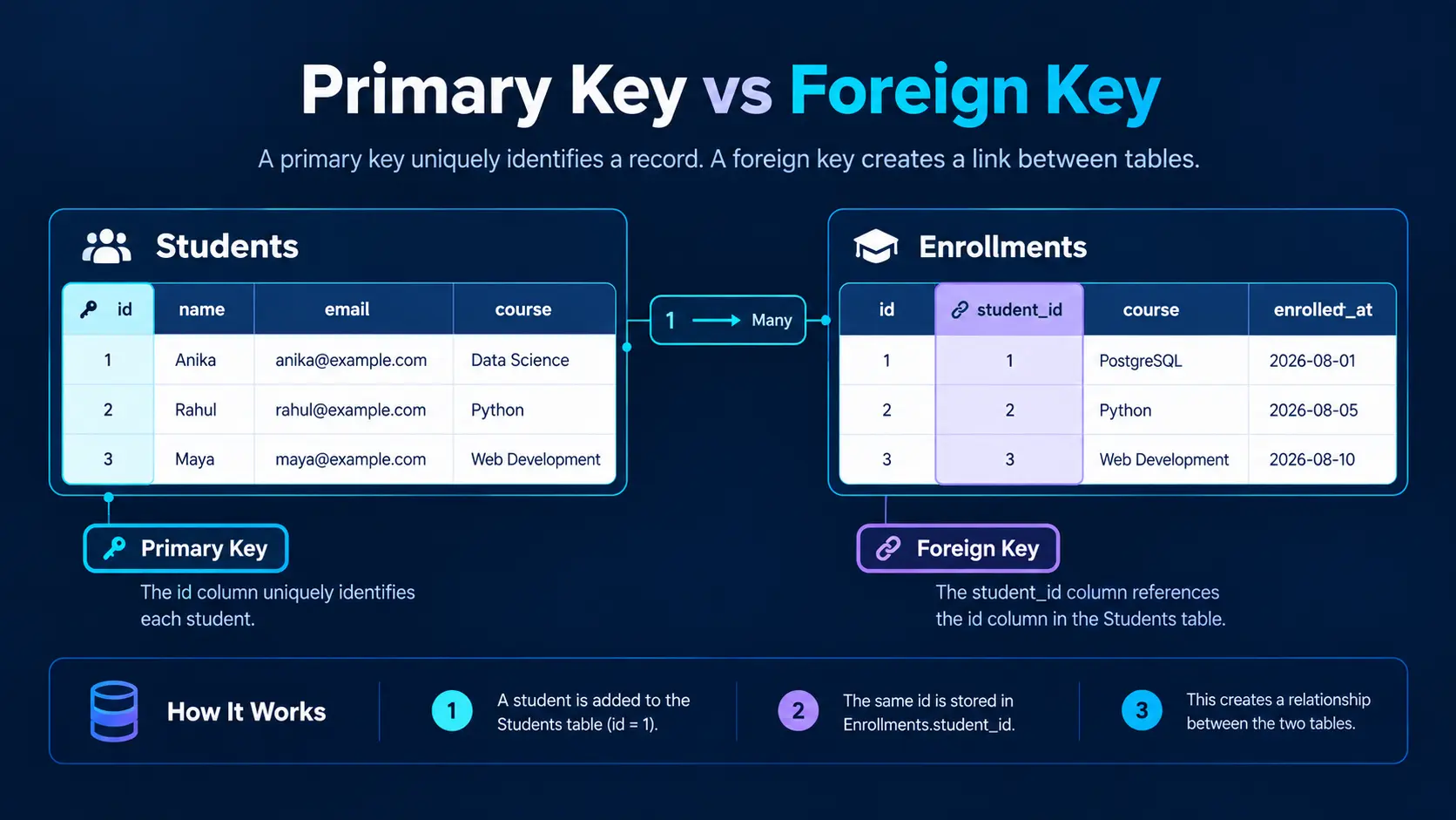 primarykeyvsforeignkey